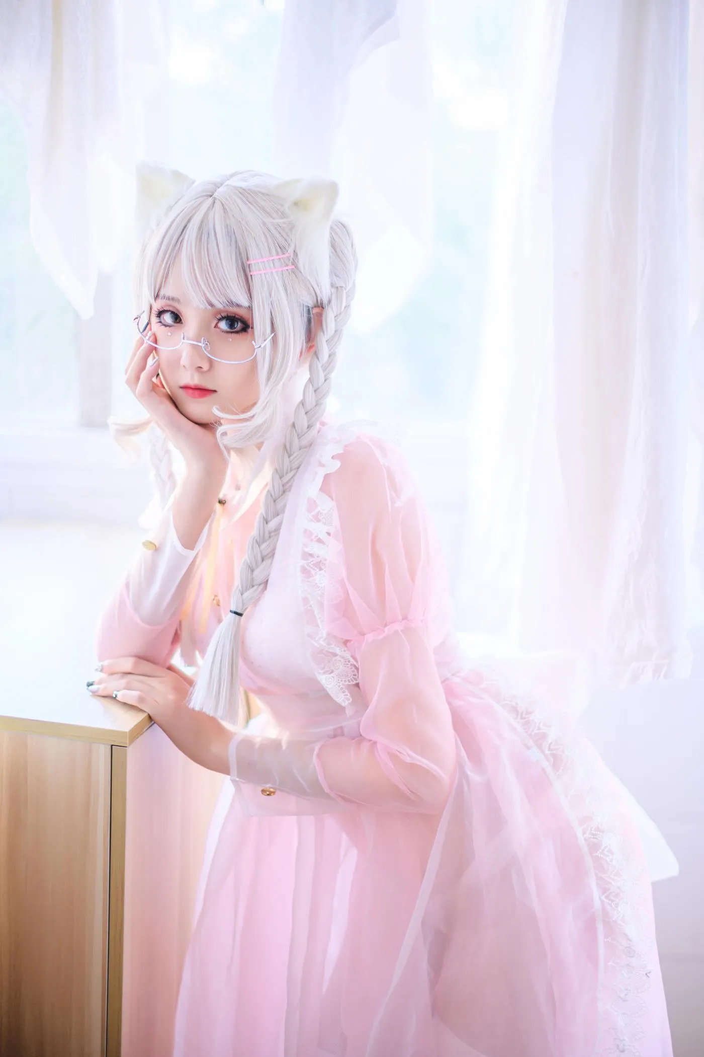 Akisoso秋楚楚 – NO.23 -粉色透明女仆 [21P]插图5